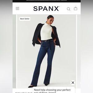 COPY - Spanx flare Jeans in midnight shade